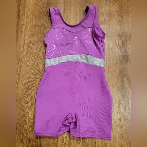 Girls Cat and Jack Purple Stars and Moons 6-6× Leotard - Picture 1 of 7